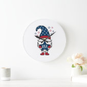 Patriottische Kabouter USA Ster Vector Shirt Ontwe Grote Klok (Huis)