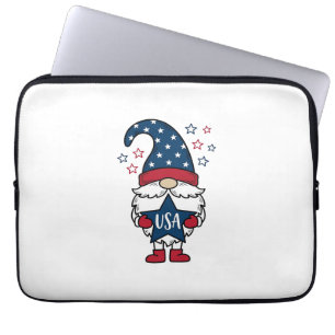 Patriottische Kabouter USA Ster Vector Shirt Ontwe Laptop Sleeve