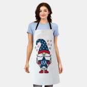 Patriottische Kabouter USA Ster Vector Shirt Ontwe Schort (Gedragen)