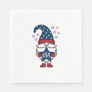 Patriottische Kabouter USA Ster Vector Shirt Ontwe Servet
