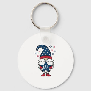 Patriottische Kabouter USA Ster Vector Shirt Ontwe Sleutelhanger