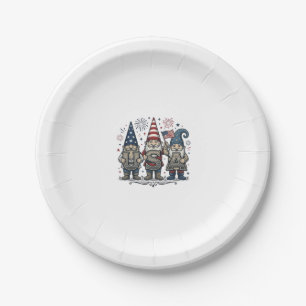 Patriottische Kabouter USA Vintage Vier Juli T-shi Papieren Bordje