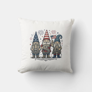 Patriottische Kabouter USA Vintage Vierde Juli Shi Kussen