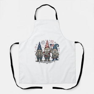 Patriottische Kabouter USA Vintage Vierde Juli Shi Schort