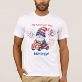 Patriottische Kabouter Vader 4 juli T-shirt (Voorkant)