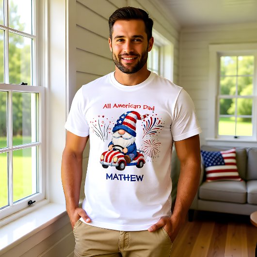 Patriottische Kabouter Vader 4 juli T-shirt