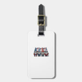 Patriottische Kabouter Verpleegster Vector Vintage Bagagelabel (Voorkant verticaal)