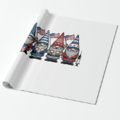 Patriottische Kabouter Verpleegster Vector Vintage Cadeaupapier (Uitgerold)