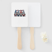 Patriottische Kabouter Verpleegster Vector Vintage Handwaaier (Voorkant en achterkant)
