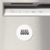 Patriottische Kabouter Verpleegster Vector Vintage Magneet (Insitu (Vaatwasser))