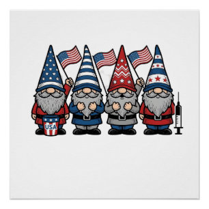 Patriottische Kabouter Verpleegster Vector Vintage Perfect Poster