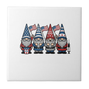 Patriottische Kabouter Verpleegster Vector Vintage Tegeltje