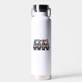 Patriottische Kabouter Verpleegster Vector Vintage Waterfles (Voorkant)