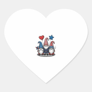 Patriottische Kabouter Vintage Gravure Vector Desi Hart Sticker