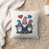Patriottische Kabouter Vintage Gravure Vector Desi Kussen (Deken)