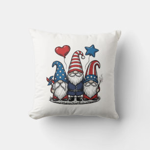 Patriottische Kabouter Vintage Gravure Vector Desi Kussen