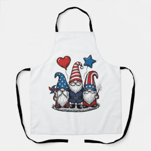 Patriottische Kabouter Vintage Gravure Vector Desi Schort