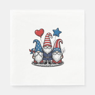 Patriottische Kabouter Vintage Gravure Vector Desi Servet