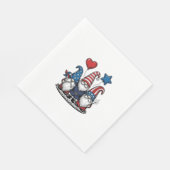 Patriottische Kabouter Vintage Gravure Vector Desi Servet (Hoek)