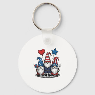 Patriottische Kabouter Vintage Gravure Vector Desi Sleutelhanger