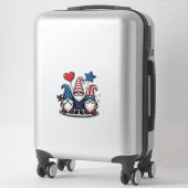 Patriottische Kabouter Vintage Gravure Vector Desi Sticker (Koffer)