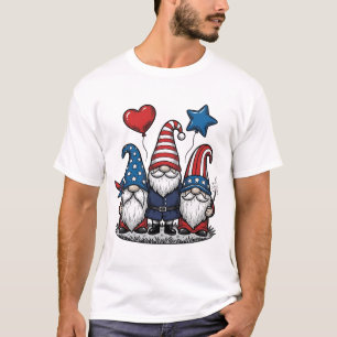 Patriottische Kabouter Vintage Gravure Vector Desi T-shirt