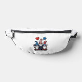 Patriottische Kabouter Vintage Gravure Vector Ontw Heuptasje (Liggend)