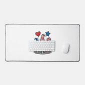 Patriottische Kabouter Vintage Gravure Vectorontwe Bureaumat (Keyboard & Muis)