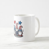 Patriottische Kabouter Vintage Gravure Vectorontwe Koffiemok (Voorkant rechts)