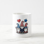Patriottische Kabouter Vintage Gravure Vectorontwe Koffiemok (Center)