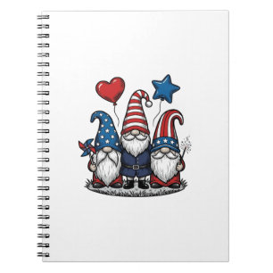 Patriottische Kabouter Vintage Gravure Vectorontwe Notitieboek