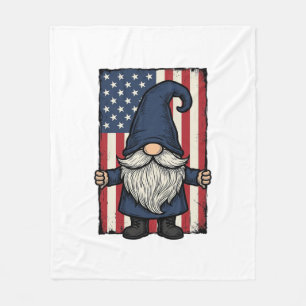 Patriottische Kabouter Vintage Vlag Shirt Ontwerp_ Fleece Deken