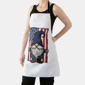 Patriottische Kabouter Vintage Vlag Shirt Ontwerp_ Schort (Insitu)