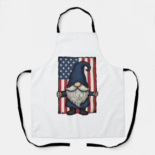 Patriottische Kabouter Vintage Vlag Shirt Ontwerp_ Schort
