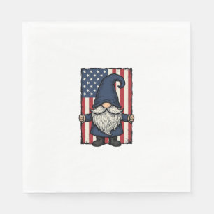 Patriottische Kabouter Vintage Vlag Shirt Ontwerp_ Servet