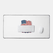 Patriottische Kabouter Vlag Vintage Gravure Ontwer Bureaumat (Keyboard & Muis)