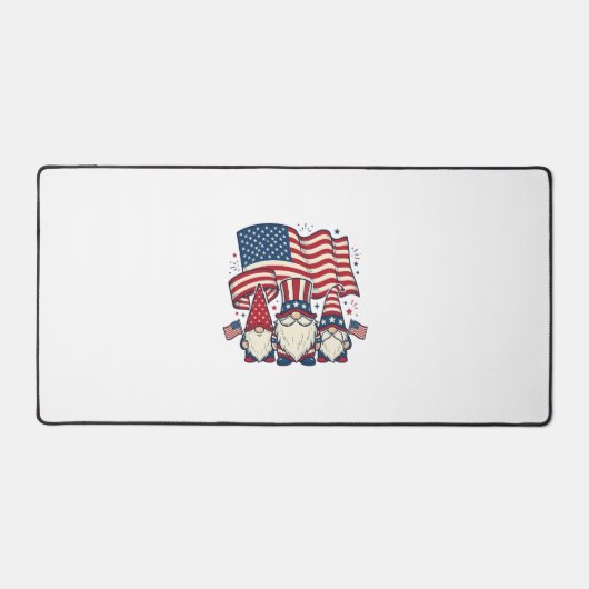 Patriottische Kabouter Vlag Vintage Gravure Ontwer Bureaumat (Voorkant)