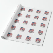 Patriottische Kabouter Vlag Vintage Gravure Ontwer Cadeaupapier (Uitgerold)