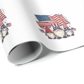 Patriottische Kabouter Vlag Vintage Gravure Ontwer Cadeaupapier (Rol Hoek)