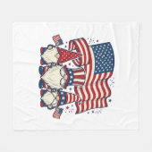 Patriottische Kabouter Vlag Vintage Gravure Ontwer Fleece Deken (Voorkant (Horizontaal))