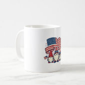 Patriottische Kabouter Vlag Vintage Gravure Ontwer Koffiemok (Voorkant links)