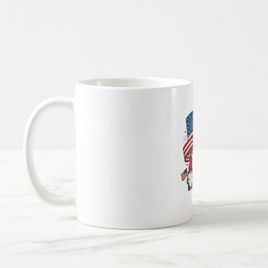 Patriottische Kabouter Vlag Vintage Gravure Ontwer Koffiemok (Links)