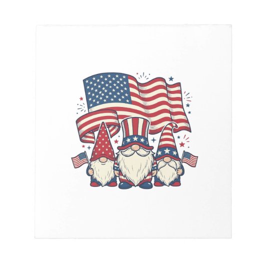 Patriottische Kabouter Vlag Vintage Gravure Ontwer Notitieblok (Voorkant)