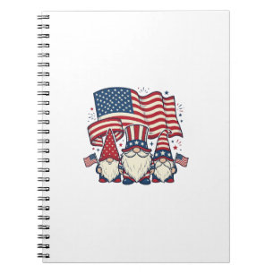 Patriottische Kabouter Vlag Vintage Gravure Ontwer Notitieboek