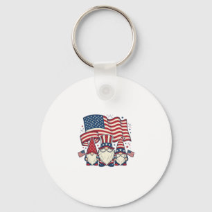 Patriottische Kabouter Vlag Vintage Gravure Ontwer Sleutelhanger