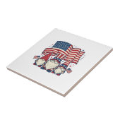 Patriottische Kabouter Vlag Vintage Gravure Ontwer Tegeltje (Zijkant)