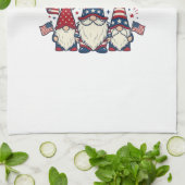 Patriottische Kabouter Vlag Vintage Gravure Ontwer Theedoek (Gevouwen)