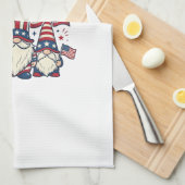 Patriottische Kabouter Vlag Vintage Gravure Ontwer Theedoek (Quarter Fold)