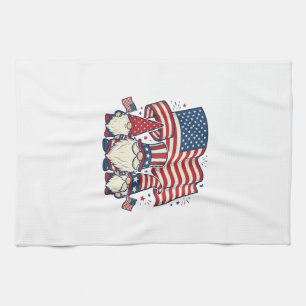 Patriottische Kabouter Vlag Vintage Gravure Ontwer Theedoek