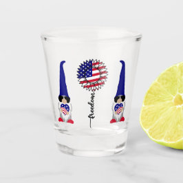 Patriottische Kabouter Vrijheid Zonnebloem Amerika Shot Glas